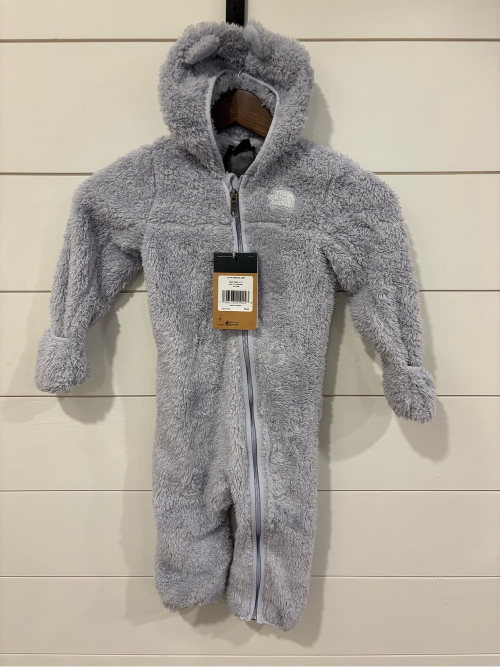 The North Face Baby Bear Fleece One-Piece Romper NWT Dusty Periwinkle 18-24M